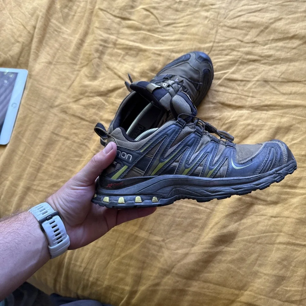 Salomon‎ XA Pro 3D Chassis Men Size 7 Green Well Loved But Solid